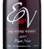Eau Vivre Winery and Vineyards Pinot Noir 2013